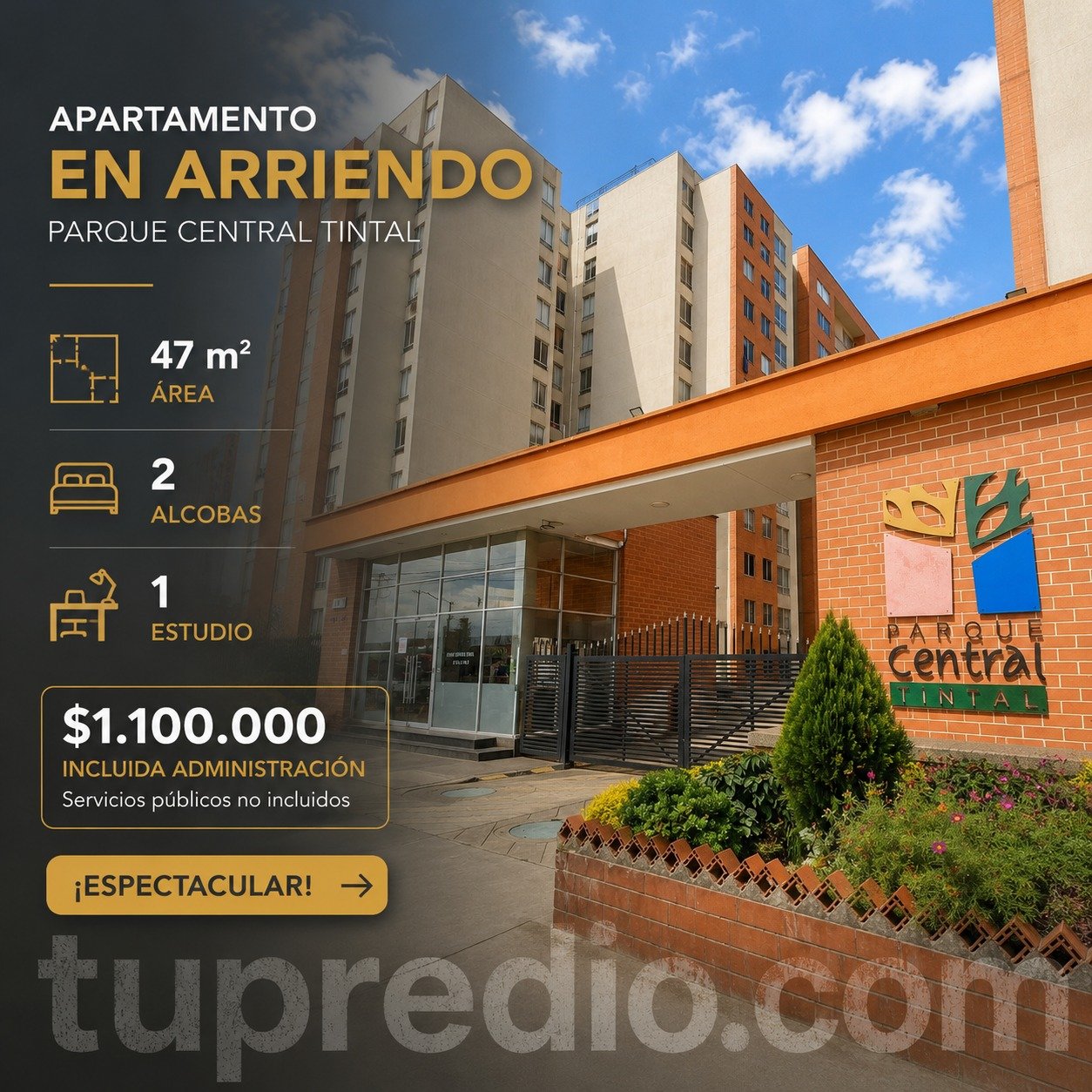 Apartamento en Kennedy con 2 habitaciones,