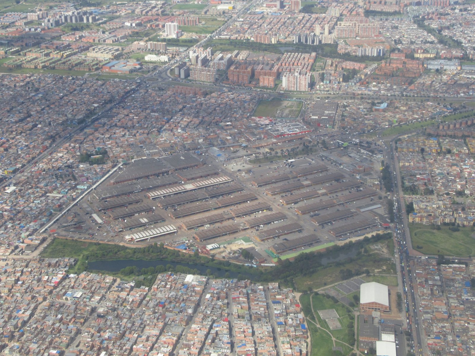 Vista aerea de la central de abastos Corabastos, en la localidad de Kennedy, Bogota